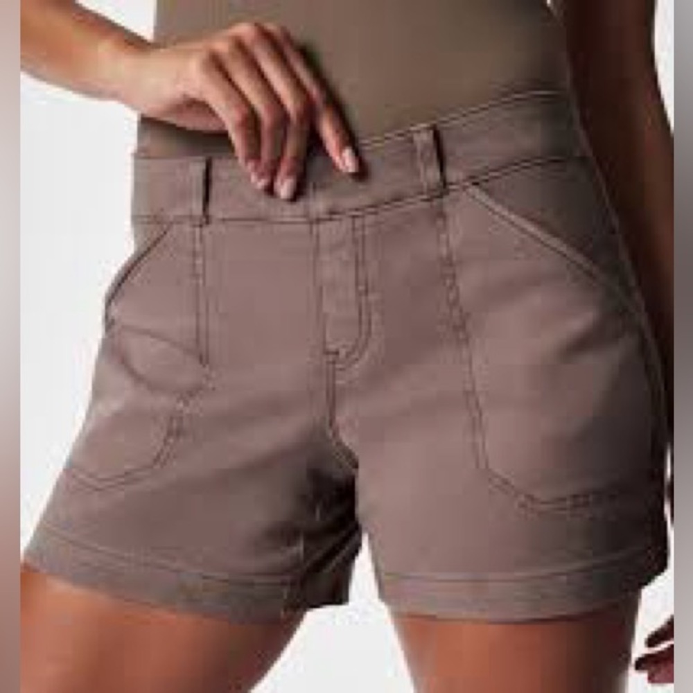 spanx stretch twill shorts